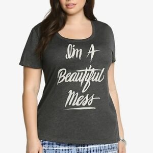 NEW Torrid Beautiful Mess Tee Size 6 6X NWT